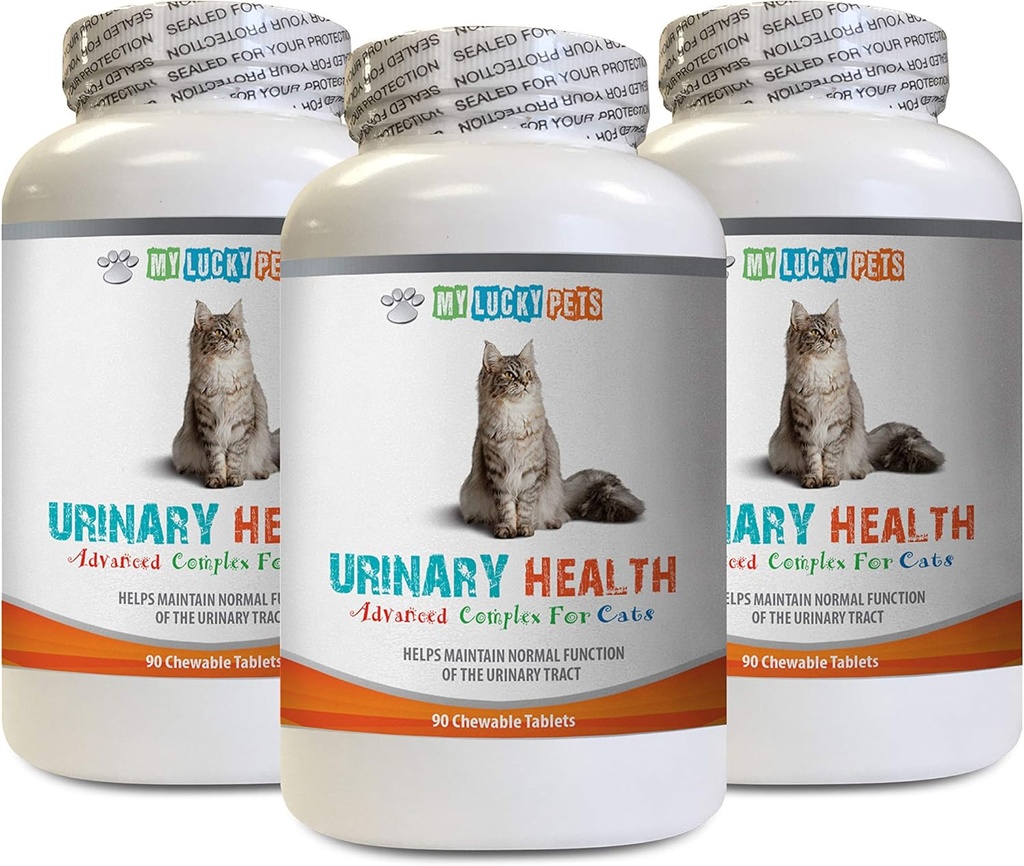 Cat Infecção urinária - CAT Fórmula de Saúde Urinária - Apoio à Saúde da Bexiga - Complexo Natural - Suplemento de Cranberry para Gatos - 3 Garrafa (270 Doces)