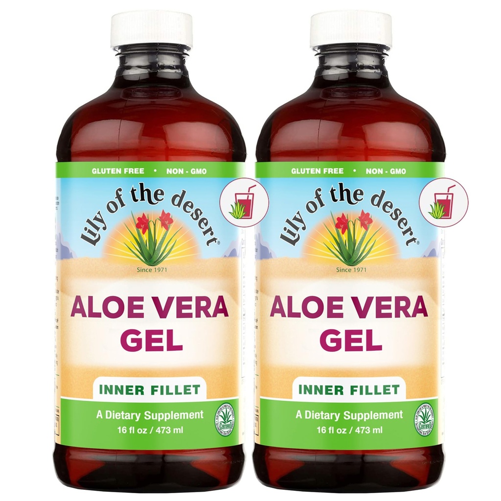 Lírio do deserto Aloe Vera Gel 16 onças (Pack of 2)