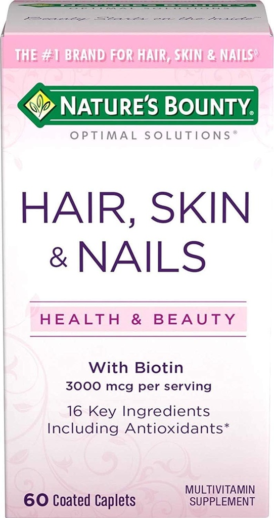 Cabelo da recompensa da natureza, pele e unhas Caplets 60 ea (Pack de 5)