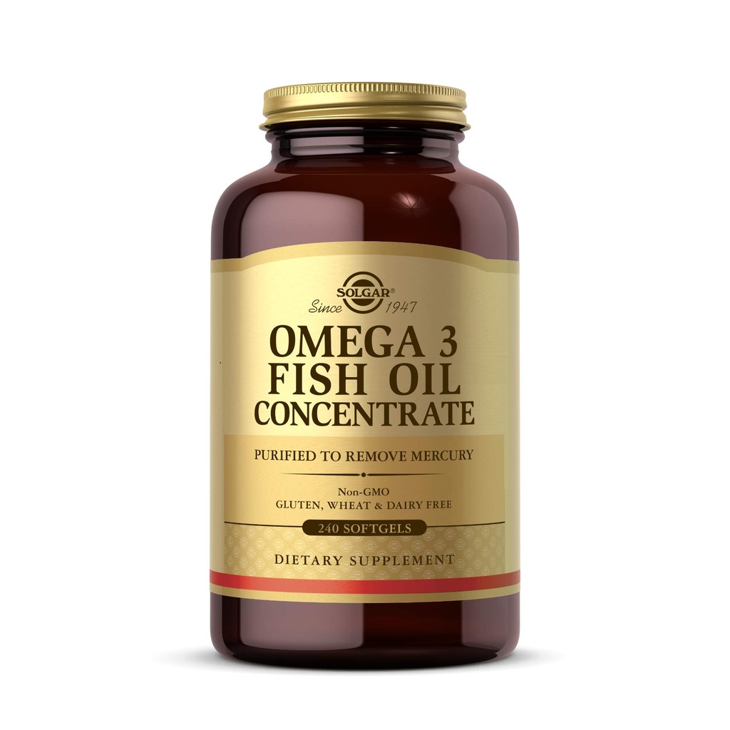 Solgar Omega-3 Concentrado de óleo de peixe, 240 Softgels