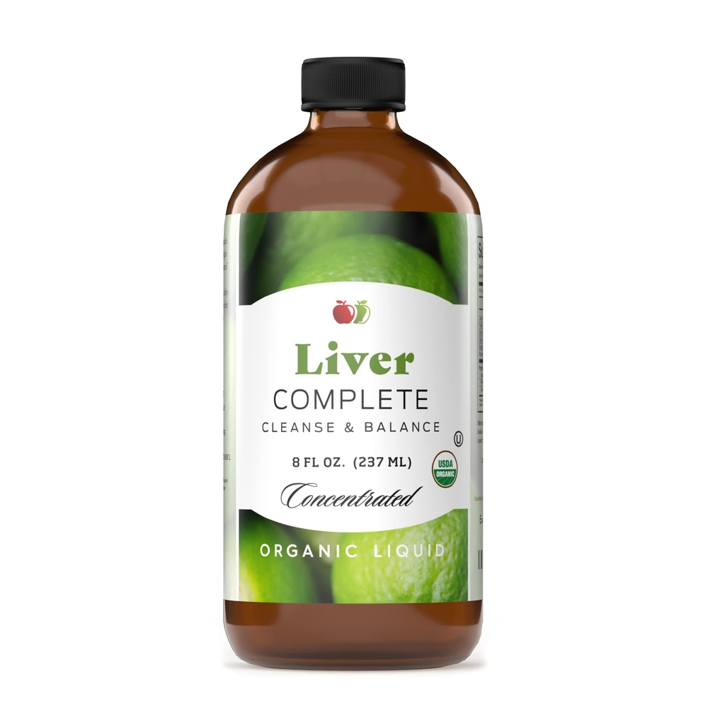 Fígado completo 8 onças líquido concentrado orgânico - fígado limpar & digestive Bitters Vinagre Suplemento