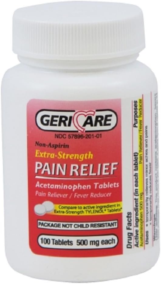 Mckesson 60-201-01 Pain Relief Comprimido 500 mg Dosagem - 12 frascos