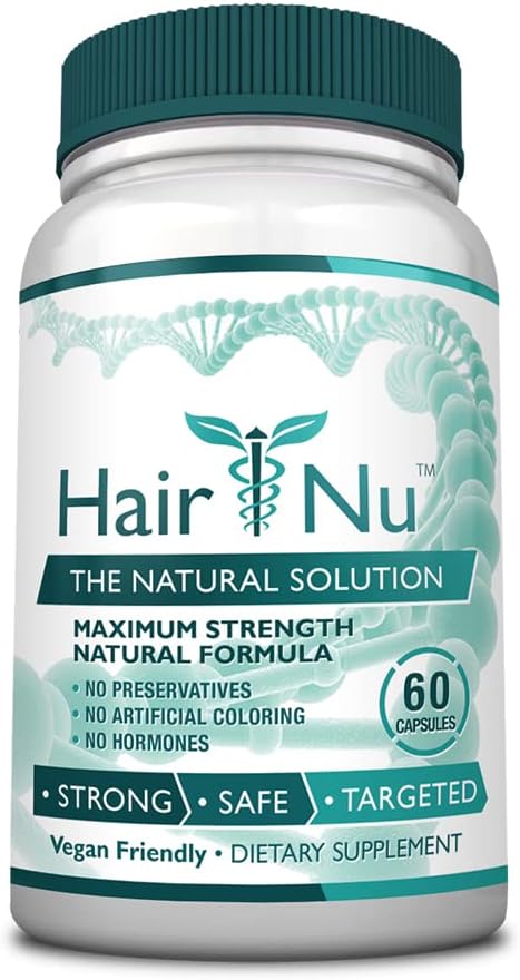 Solução natural de crescimento do cabelo / Suplemento dietético, 1 garrafa – 60 cápsulas
