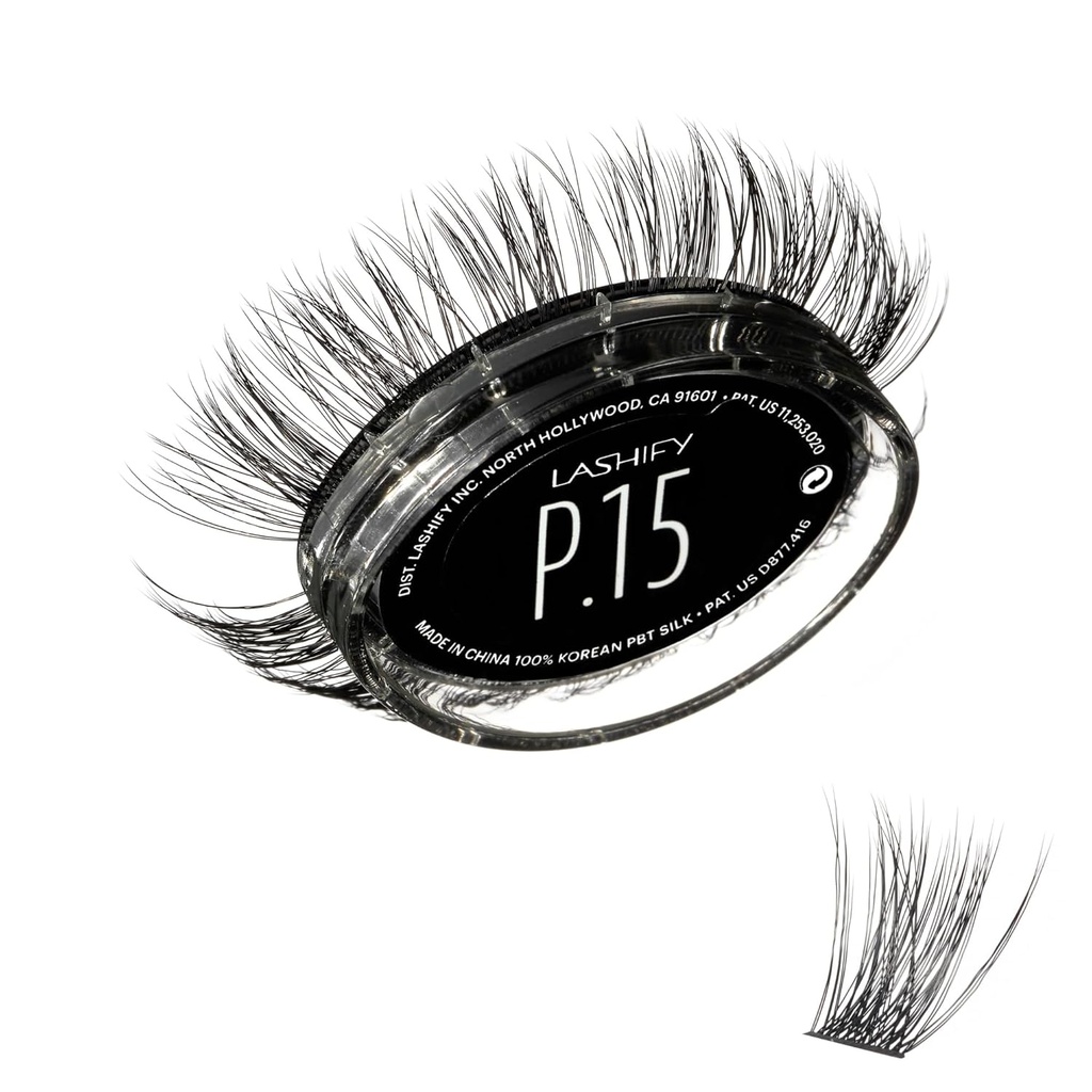 Lashify Plushy 15mm Gossamer chicotadas em preto, fácil DIY falsos chicotadas para um olhar volumoso ainda natural