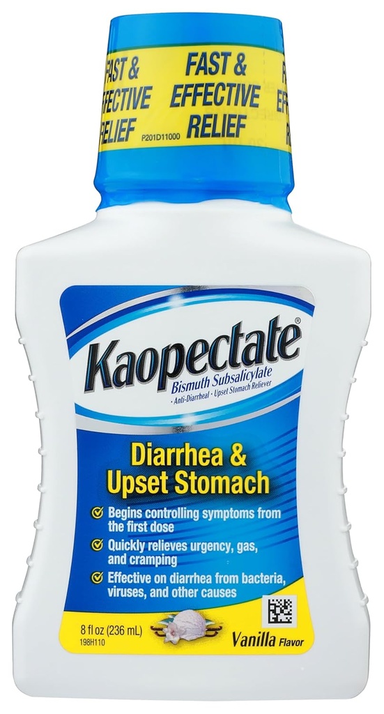 Alívio multi-sintomático de Kaopectate para Diarréia Chateada Estômago em Baunilha, 8 Fl Oz