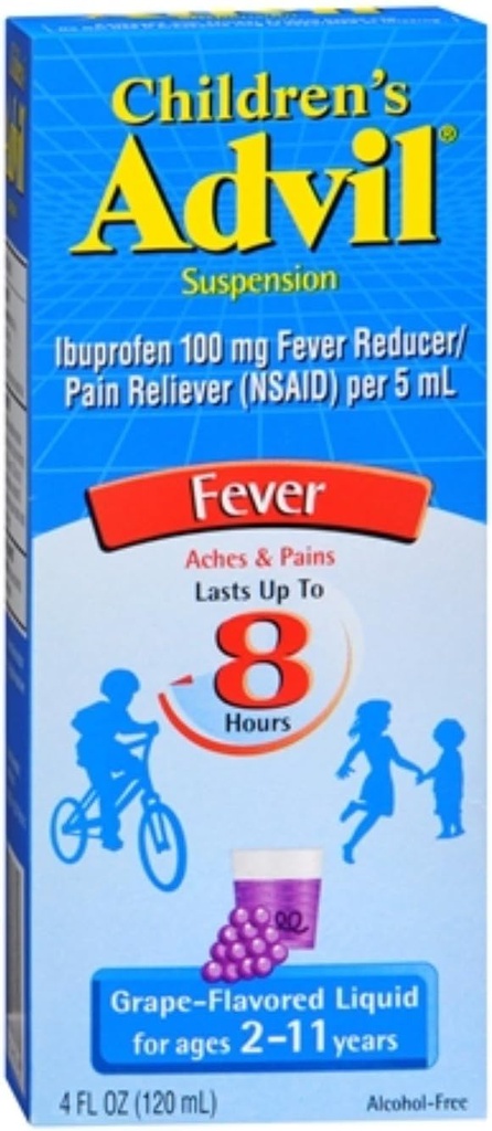 Advil Suspensão Infantil, Uva 4 onças (Pacote de 6)
