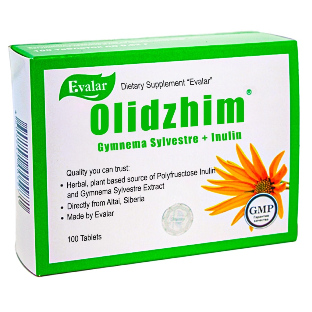 Evalar Gymnema Sylvestre Inulin Olidzhim Herb 100 Tabs Altai Sibéria