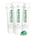 Gel de alívio de dor profissional Biocongelamento, tubo de 4 oz (3-Pack) - rápido, alívio de resfriamento para artrite, dor muscular, articulação, costas, pescoço, dor de joelho e mais