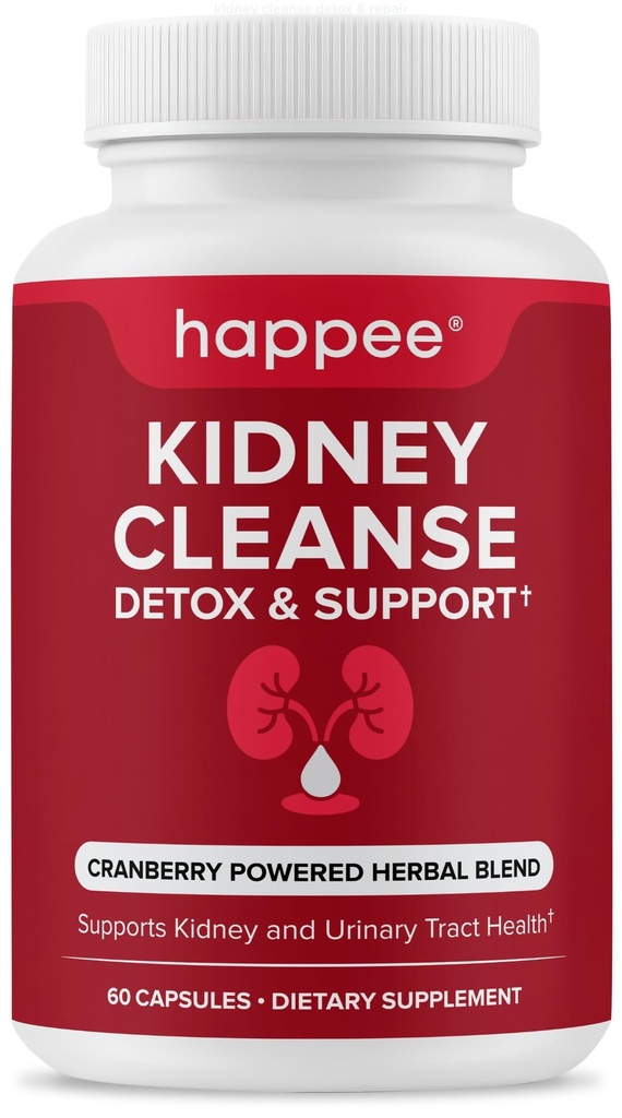 Rim Cleanse Detox & Repair Formula – Suplemento de suporte de rim natural com extrato de cranberry e 21 ervas para a saúde renal, bexiga, e trato urinário – Flush Toxinas & Restaurar Saúde - 60 cápsulas