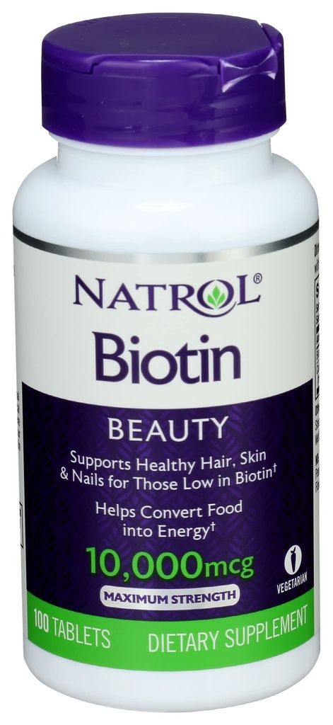 Natrol Biotin Max 10000 Mcg, 100 Comprimidos