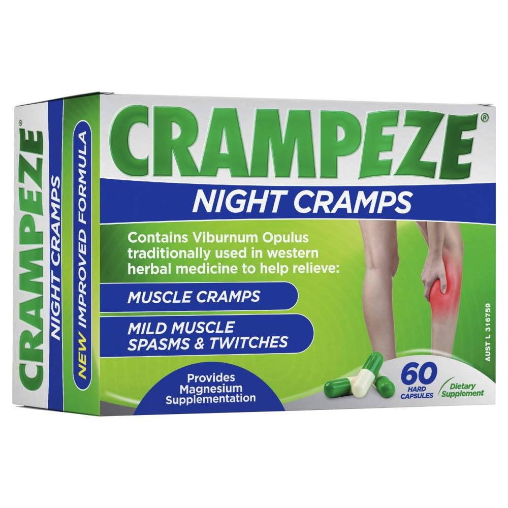 Crampeze Night Cramps Alívio Natural dos Cães Músculos, Spasms & Cansados Pernas 60 Cápsulas