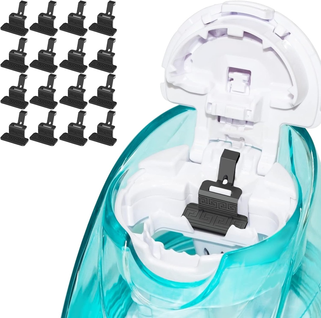 FireAnt Silicone Saline Pods Refils Acessórios Compatíveis com Navage Nasal Care, 16 Pacote Reutilizável Silicone Salt Pads Refils Substituições, Operação Fácil (Black 16 Packs)
