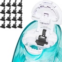 FireAnt Silicone Saline Pods Refils Acessórios Compatíveis com Navage Nasal Care, 16 Pacote Reutilizável Silicone Salt Pads Refils Substituições, Operação Fácil (Black 16 Packs)