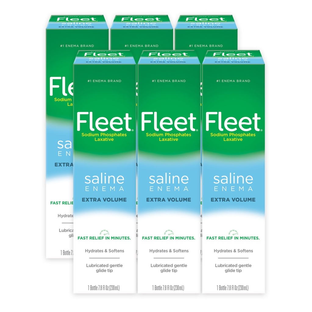 Fleet Laxative Saline Enema, 7.8 Fl Oz (Pacote de 6)