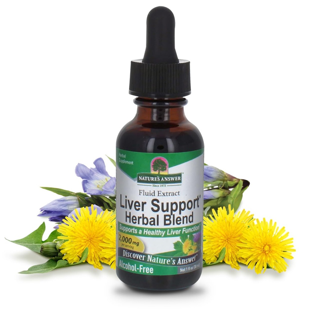Resposta da natureza Suporte de fígado livre de álcool, 1-Fluid Ounce, Promove a função saudável do fígado