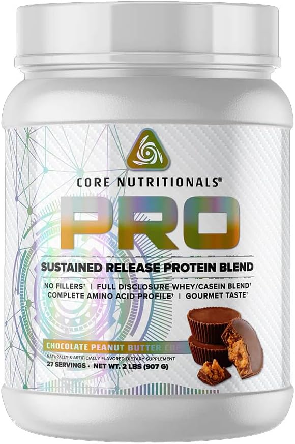 Núcleo Nutricionals Pro Mantido Libertação Whey Protein Misturar , com Enzimas Digestivas , 25g de proteína, 2g de carboidratos , sem preenchimentos , 2 libras (Chocolate Peanut Butter Cup)