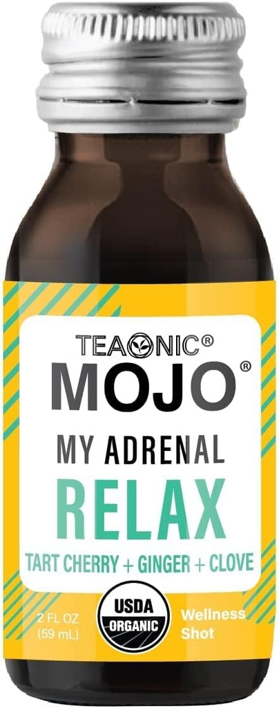 TEAONIC Adrenal e Imune Apoio Bem-Estar Tiros Combo, Pacote de 24 Bem-estar Tiros - Meu Mojo Adrenal e Minha Imunidade Mojo