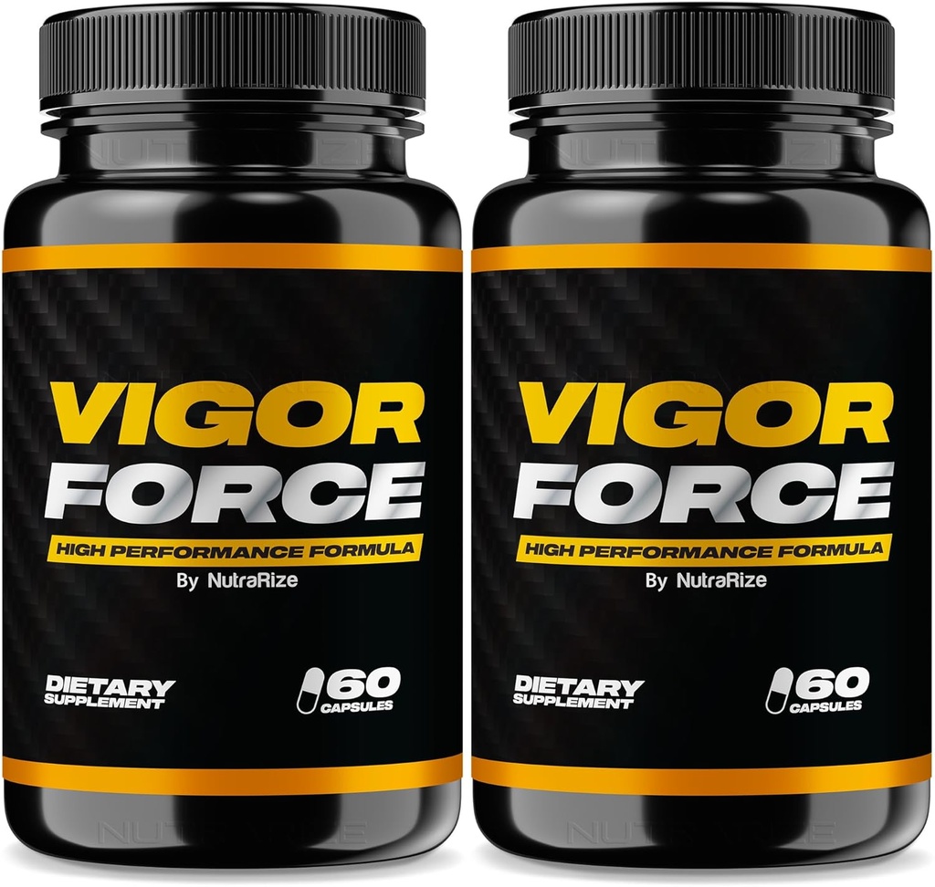 NutraRize (Pacote de 2 Força de Vigor para Homens, Cápsulas masculinas de alto desempenho, Todos os suplementos dietéticos naturais para saúde geral e bem-estar, comprimidos oficiais 50 comentário (120 Cápsulas)