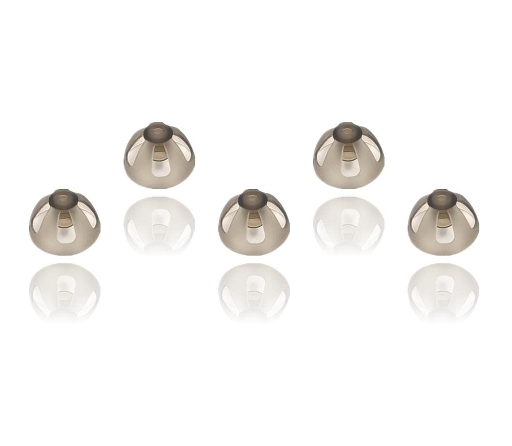 Resom Sure Fit Hearing Aid Domes Smoky Gray Dicas Peças de ouvido Confortáveis para Amplificador de Som BTE Fit Aberto Kit PSAP Invisível 10mm (L x 5)