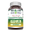 Fórmulas surpreendentes Sulfato de glucosamina 1000 mg Cápsulas Suplemento □ Não-GMO □ Gluten Free □ Made in USA (Desflavored)
