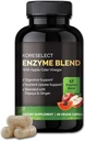 17 Mistura enzimática para Gut Digestive Health Support Supplement, Imune Support, Bloating & Gas Relief, Nutriente Absorção, com Apple Cider Vinagre, Ginger, Papaya - 60 Cápsulas