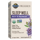 Jardim da vida Orgânicos dormir bem descanso e refresca 30 comprimidos, Limão Balm, Extrato de chá verde L-Theanina, Raiz valeriana, Camomila, Probióticos-orgânicos não-GMO Vegan Gluten Free Herbal Supplement