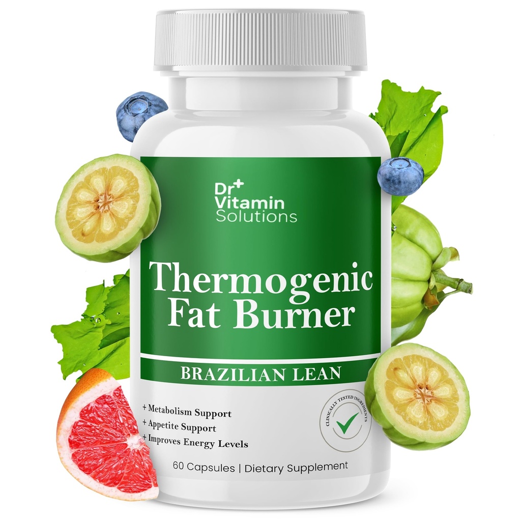 Queimador de gordura termogênico Lean Brasileiro, Pílulas de perda de peso para mulheres, Trimmer cintura & Suplementos para Bloating para mulheres e homens, 60 Cápsulas