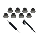 Aparelhos auditivos Aparelhos de limpeza de cúpulas auriculares Close Domes for Resound Sure Fit Style RIC RITE and Open Fit BTE Hearing Amplifier with Brush Cleaner (S Size 8PCS)