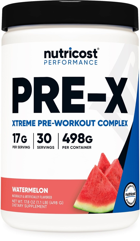 Nutricost Pré-treino, Melancia, 30 Servings, Vegetarian, Non-GMO e Gluten Free (Pre-X)