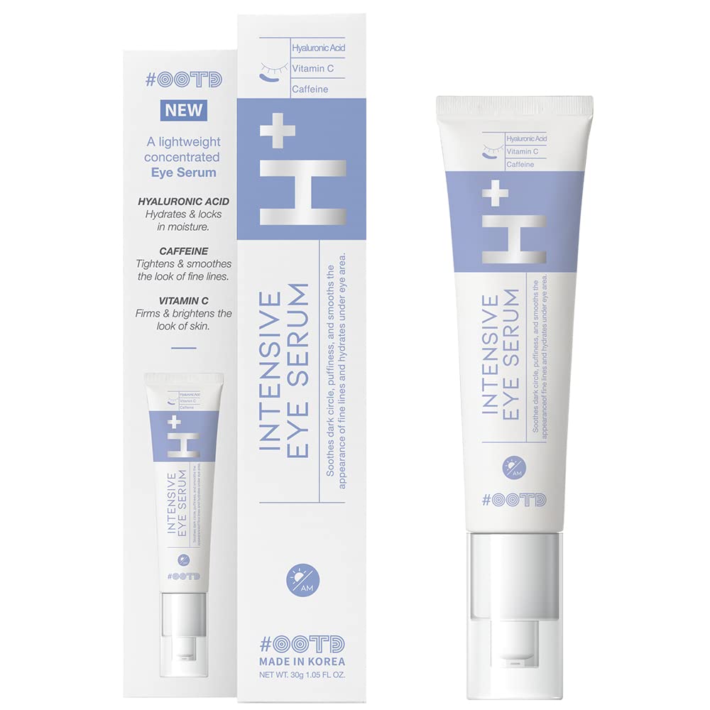 Coreano Serum olho para Sob Hidratação de olhos, Anti-envelhecimento Wringkles Firming Puffy Eye Bags Dark Circle, Ácido hialurônico, Vitamina C, Cafeína, Vegan Sob tratamento ocular 30g