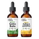 Selvagem e orgânica Gotu Kola Tintura 2 fl oz & Ashwagandha Tintura 2 fl oz