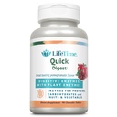 LIFETIME Quick Digest Digestive Enzimas - Enzimas de plantas para proteínas, carboidratos, frutas e vegetais - Apoio à saúde digestiva - sabor de romã - 90 Serventes, 90 comprimidos mastigáveis
