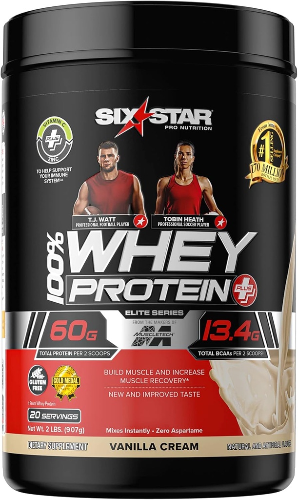 Whey Protein Powder + Imune Suporte de Seis Estrelas de Whey Protein Plus + Whey Protein Isolate & Peptides + Muscle Builder