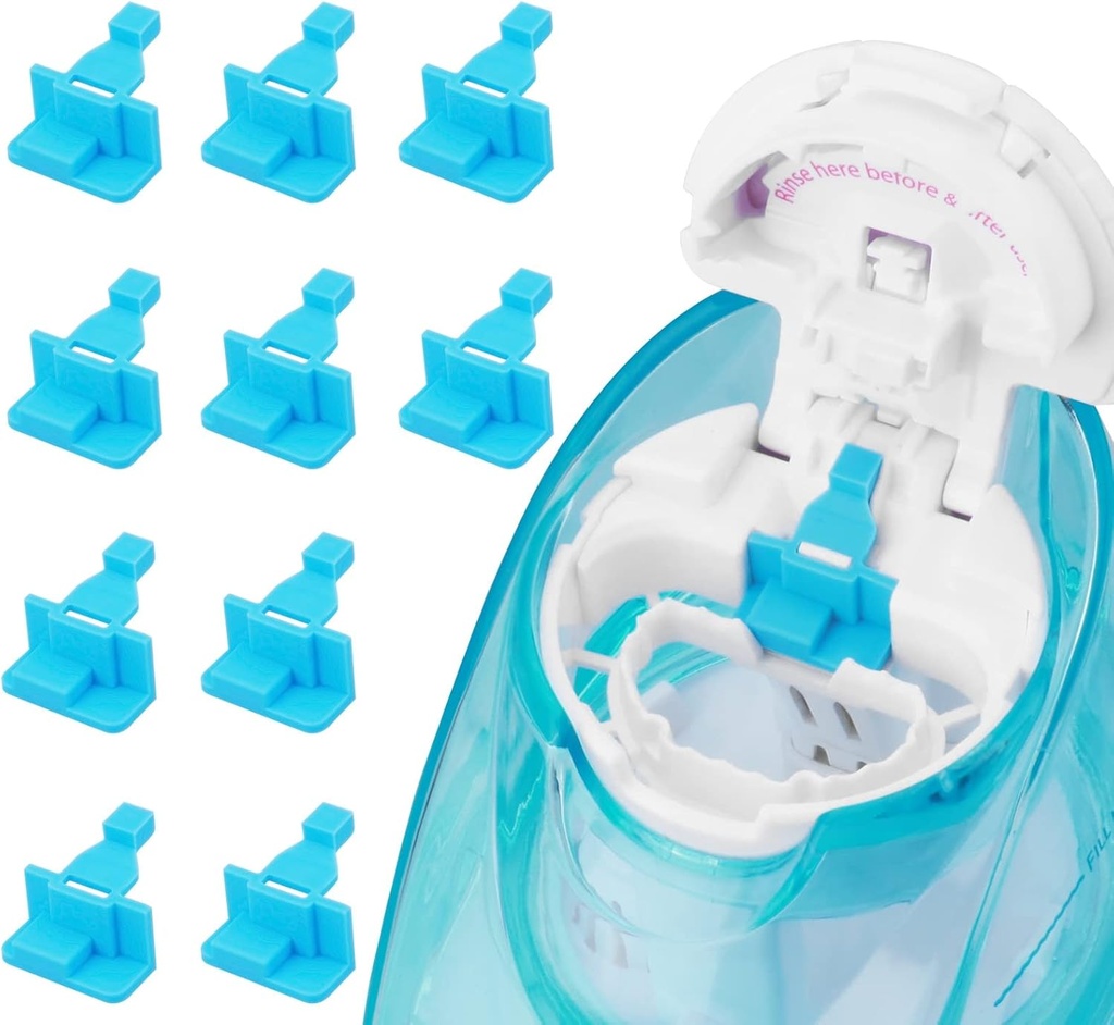 Silicone Saltwater Pods Refils Acessórios Compatíveis com Navage Nasal Care - Save Saltwater Pods for Easy Operation (10 Pack-Blue)