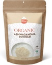 SPICY ORGANIC Organic Ashwagandha Root Powder – 1 lb., Non-GMO, 100% cru da Índia – Ginseng indiano (Withania Somnifera) – Suporte ao estresse natural, energia e saúde imune