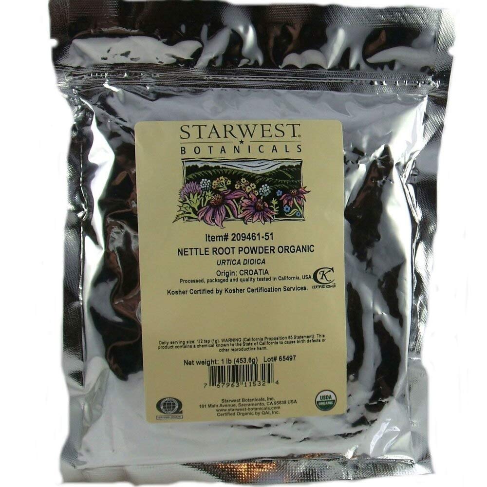 Powder Orgânico de Raiz de Nettle - Urtica Dioica, 1 lb, ( Botânicas Estelar)