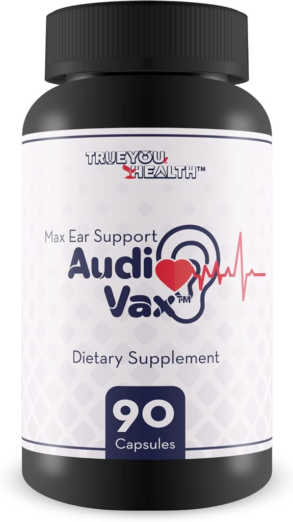 Max Ear Support Audi Vax - Suplemento de apoio à saúde do ouvido - Promova a saúde do ouvido interno e do ouvido médio com fluxo de sangue melhorado - Ajude a reduzir a perda auditiva e o toque do ouvido - Suporte Função auditiva saudável
