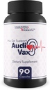 Max Ear Support Audi Vax - Suplemento de apoio à saúde do ouvido - Promova a saúde do ouvido interno e do ouvido médio com fluxo de sangue melhorado - Ajude a reduzir a perda auditiva e o toque do ouvido - Suporte Função auditiva saudável
