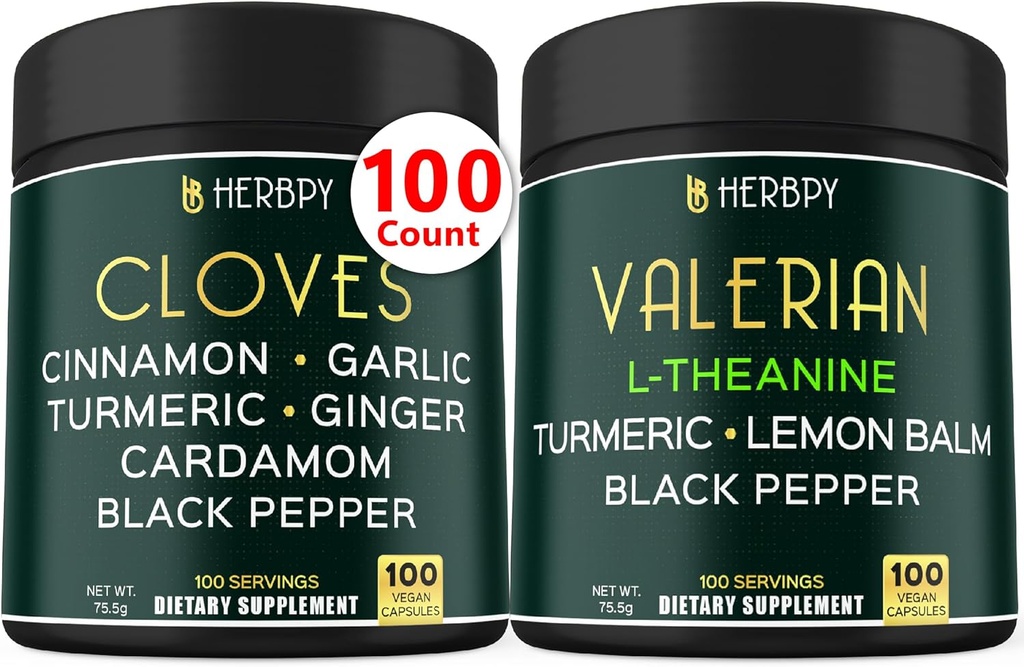 Pacote 7in1 Cloves Suplemento e 5in1 Valerian Root Supplement
