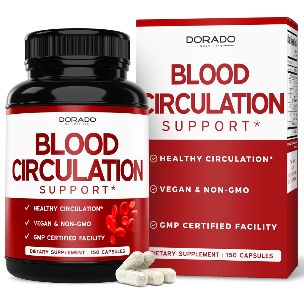 Suplementos de circulação de sangue com Diosmin e mais (150 cápsulas) Suplementos de fluxo de sangue para homens e mulheres - Aranha & Varicosas Veias para apoio Pernas - Vegan & Non GMO - 3o partido testado - EUA Made