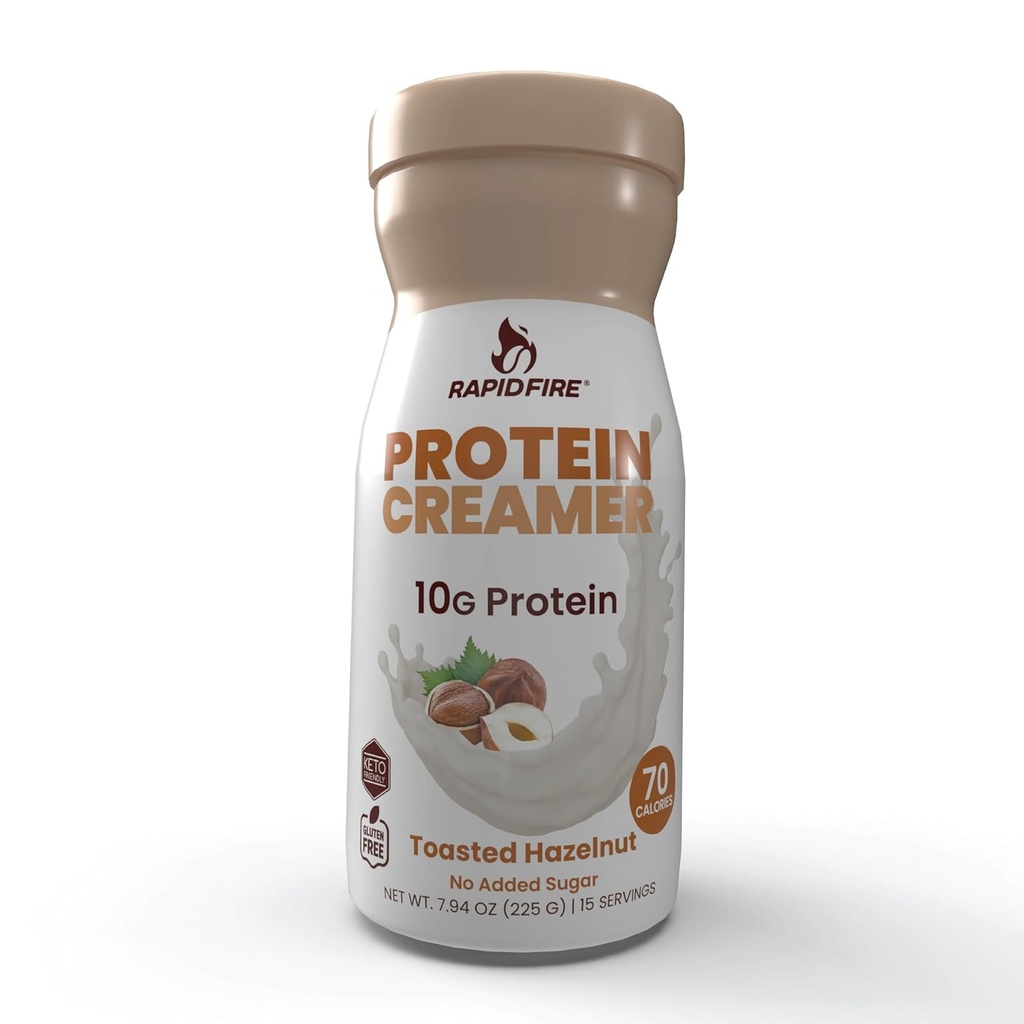 Creme de proteína, sabor de avelã, Keto Friendly, 10g de proteína com vitaminas e minerais, 15 Servings, maio aumentar o metabolismo e aumentar a energia, Multi, 7.94 Ounce