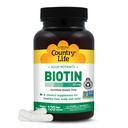 País Vida Biotin de alta potência 10mg - Vegan & Gluten-Free Biotin Suplemento para pele e unhas, Metabolismo de energia - Biotin 10000mcg Cápsulas