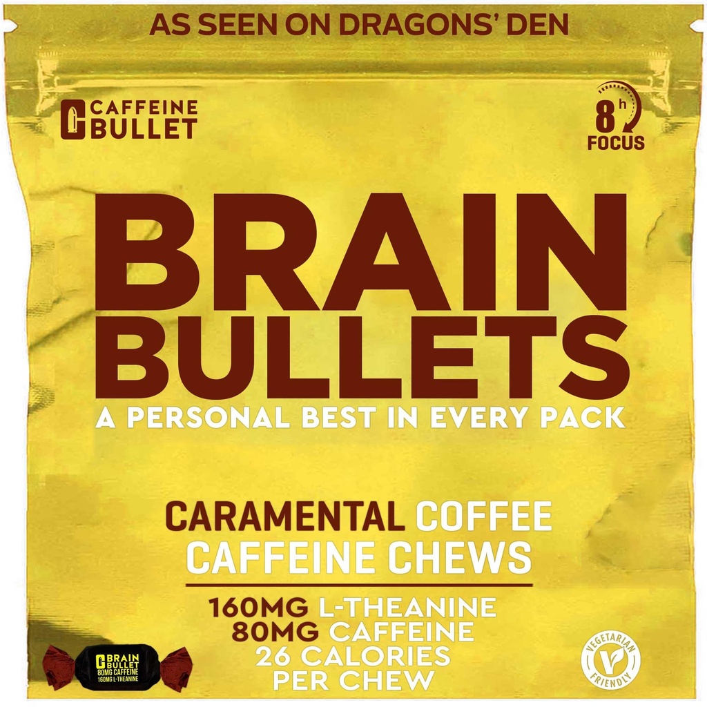 80mg Cafeína e 160mg L-Theanina Focus Mastigação de energia (40 Servões) – Neurociência Apoiada Pilha Nootrópico, Acuidade Mental e Suporte Cognitivo .