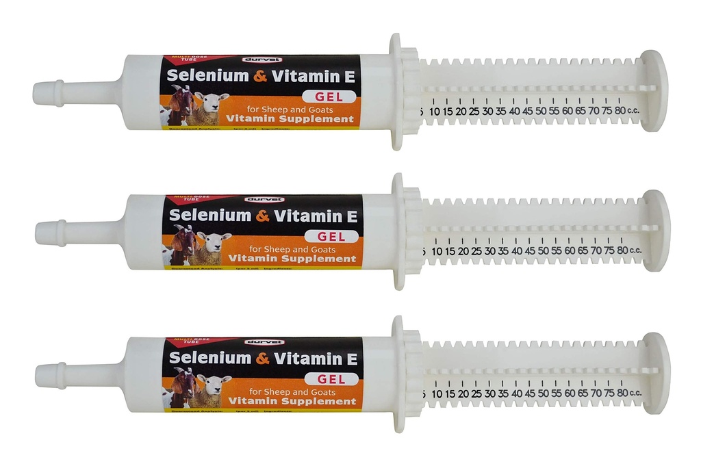 Durvet Ovelha & Cabra Selenium Vitamina E Gel, 80ml (3 embalagem)