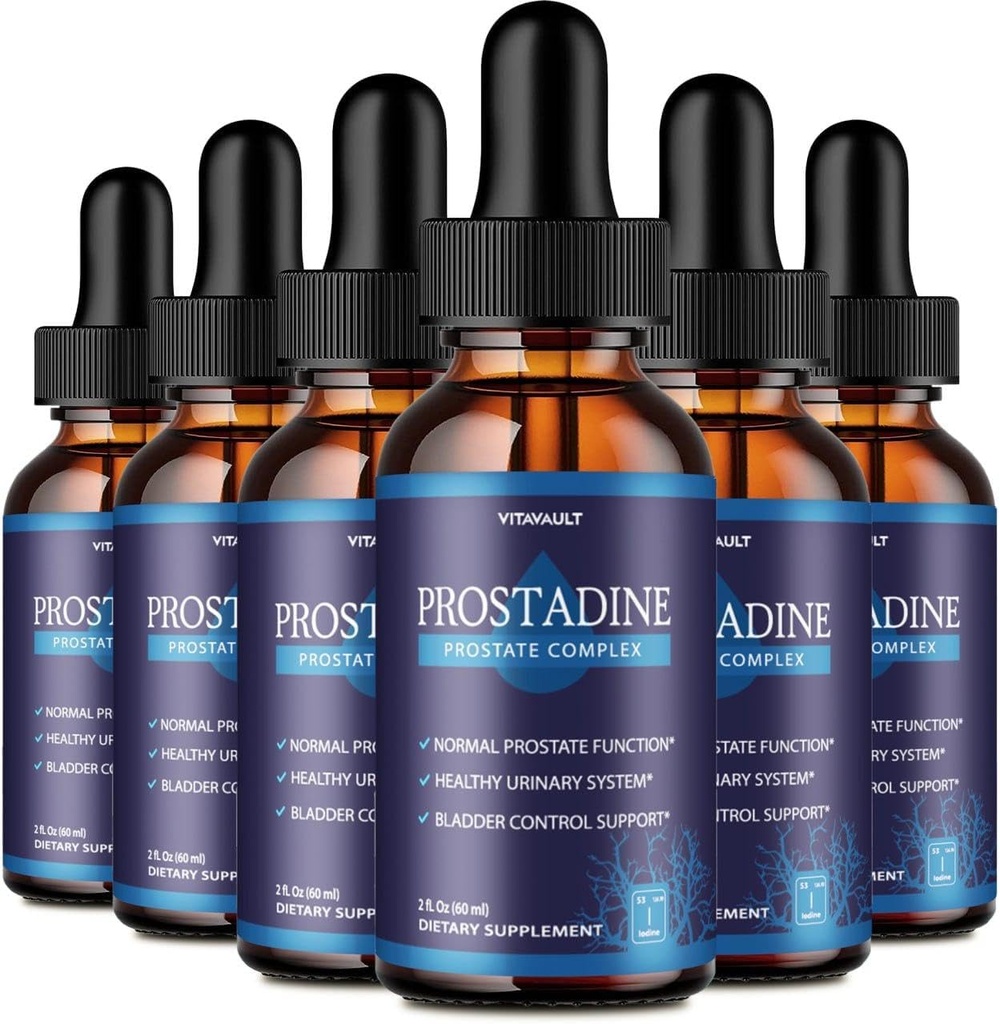 Prostadine, Potent Prostate Support Drops Líquidos, Prostadine de alta classificação para bem-estar geral da próstata, Formulário Dropper fácil de usar (6 Pack)