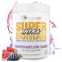 ALPHA LION Pó de treino intra-humano para homens e mulheres, Aminoácidos Bebida, Suplemento de recuperação muscular, BCAA Pó, Eletrolitos e Hydration Mix (42 Servings, Melancia sabor doce de uva)