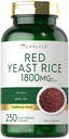 Carlyle Red Yeast Rice Supplement 1800 mg 250 Cápsulas