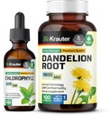 BIO KRAUTER Tintura de clorofila 2 Fl. Oz. & Dandelion 100 Cápsulas