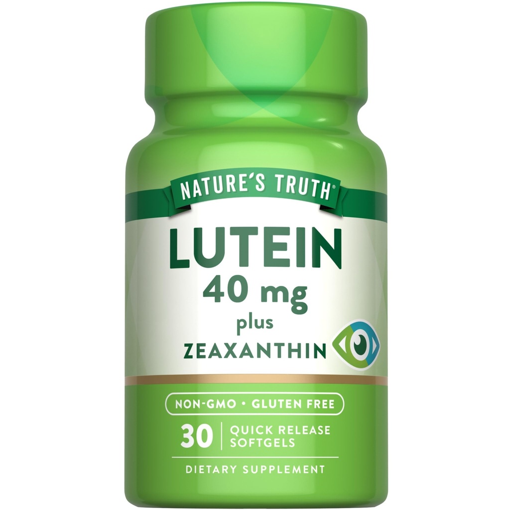 Nature's Truth Lutein e Zeaxanthin Supplement (suplemento de 40mg) 30 Softgels (sem OGM e sem glúten)