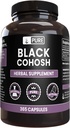 Ingredientes originais puros Preto Cohosh (365 Cápsulas) Sem enchimento de magnésio ou arroz, sempre puro, laboratório verificado